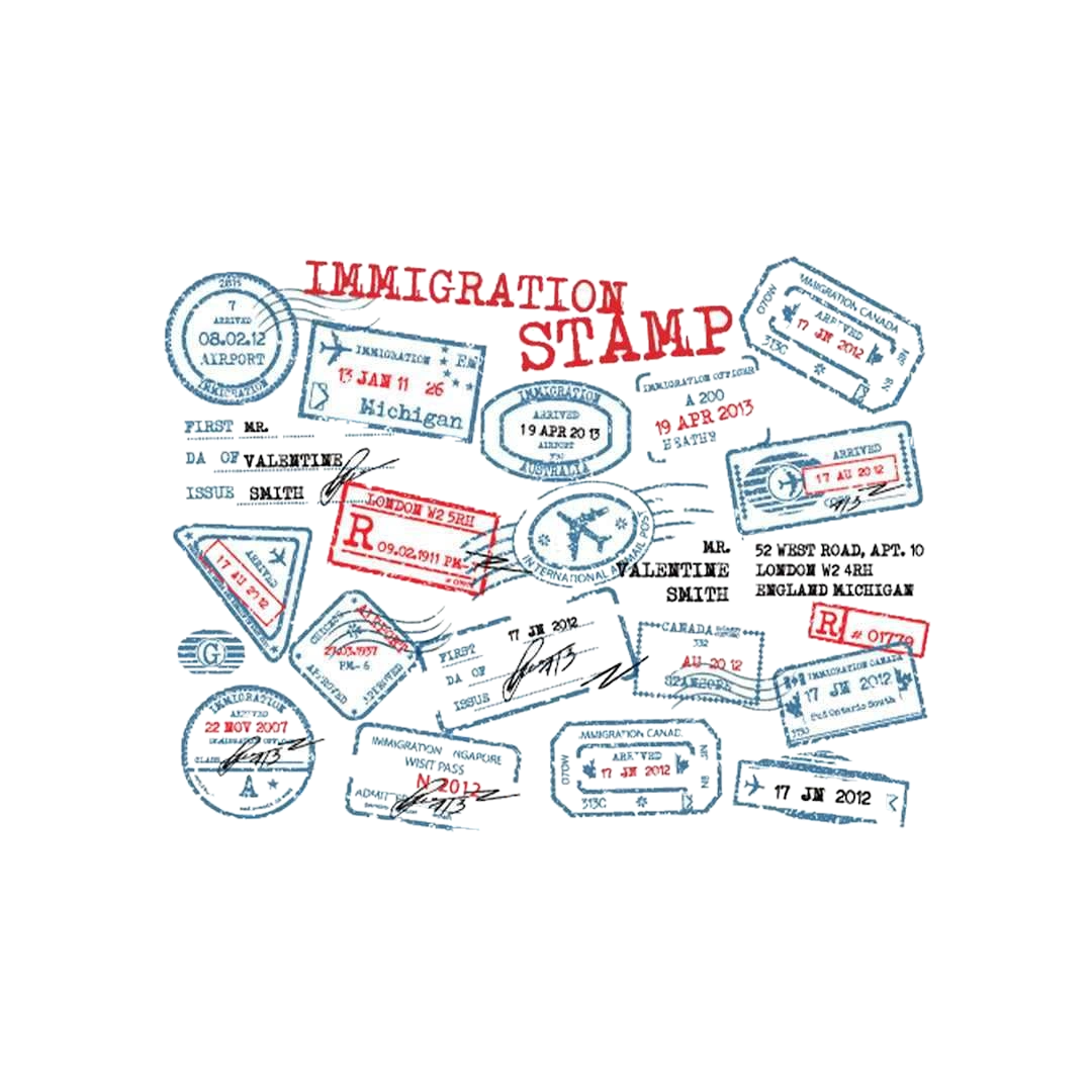Immigration Stamp sticker